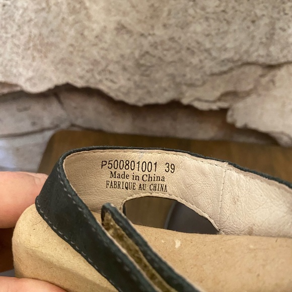 Fly London Navy Leather & Suede Velcro Strap Shoes - Picture 6 of 8